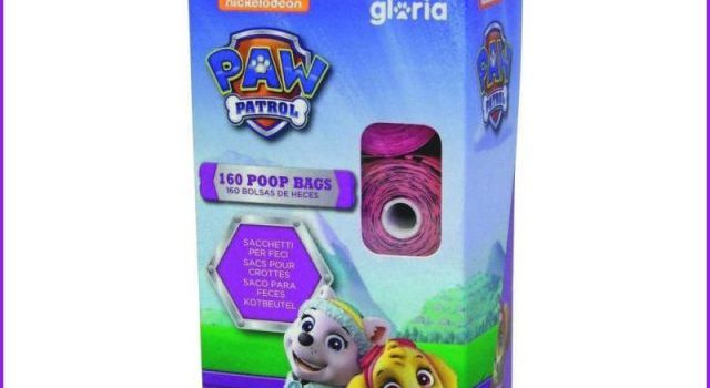 Pungi igienice pentru câini PAW PATROL –  fără parfum – 8 role X 20 pungi