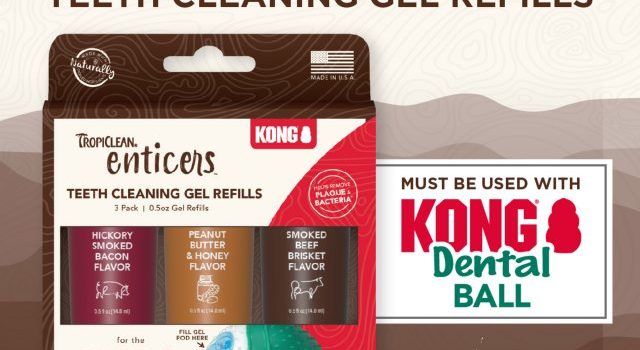 Set refill gel dentar Enticers – aromă de șuncă de porc afumată & aromă de piept de vită afumat & aromă de unt de arahide și miere