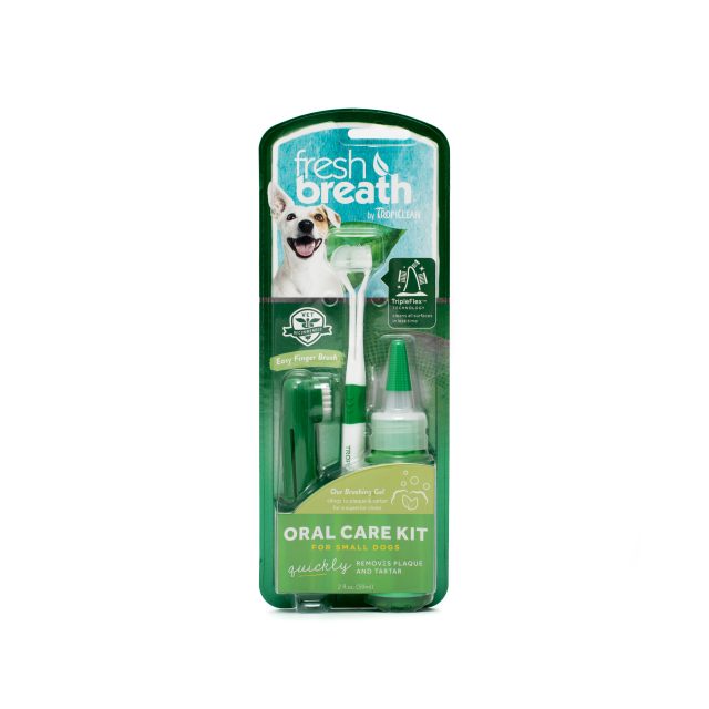 Kit igienă orală pentru câini talie mică TROPICLEAN FRESH BREATH