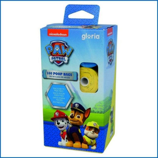 Pungi igienice pentru câini PAW PATROL - parfumate - 8 role X 20 pungi