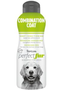 Sampon PERFECTFUR™ Combination Coat by Tropiclean (Golden Retrievers, Border Collie, Cocker Spaniol și rase cu par lung la urechi, coada si picioare si blana dubla pe corp)