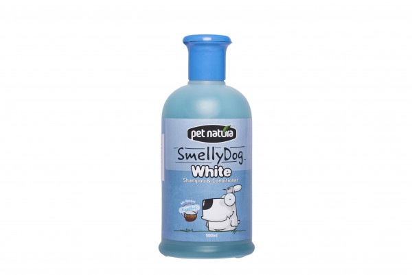 Şampon plus balsam PET NATURA SMELLY DOG WHITE - pentru blana albă