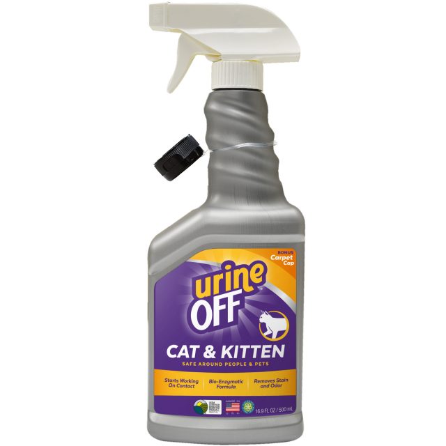 URINE OFF Cat & Kitten Formula – Solutie pentru indepartarea petelor si a mirosurilor de urina – pentru pisici si pui de pisica